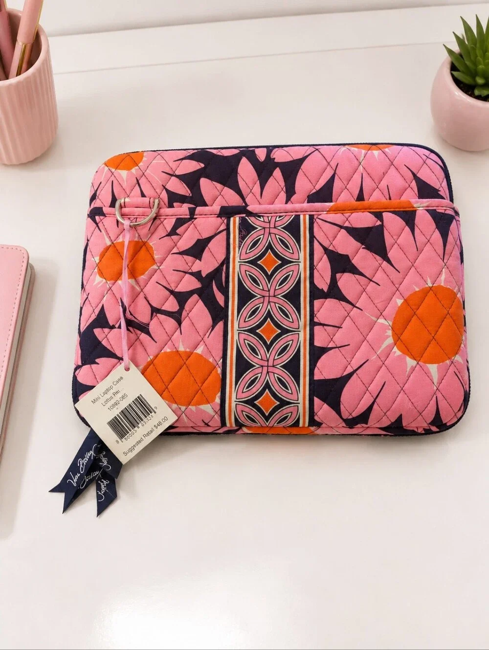 Vera Bradley Quilted Mini Laptop / Tablet Case – NWT Bright Pink Floral